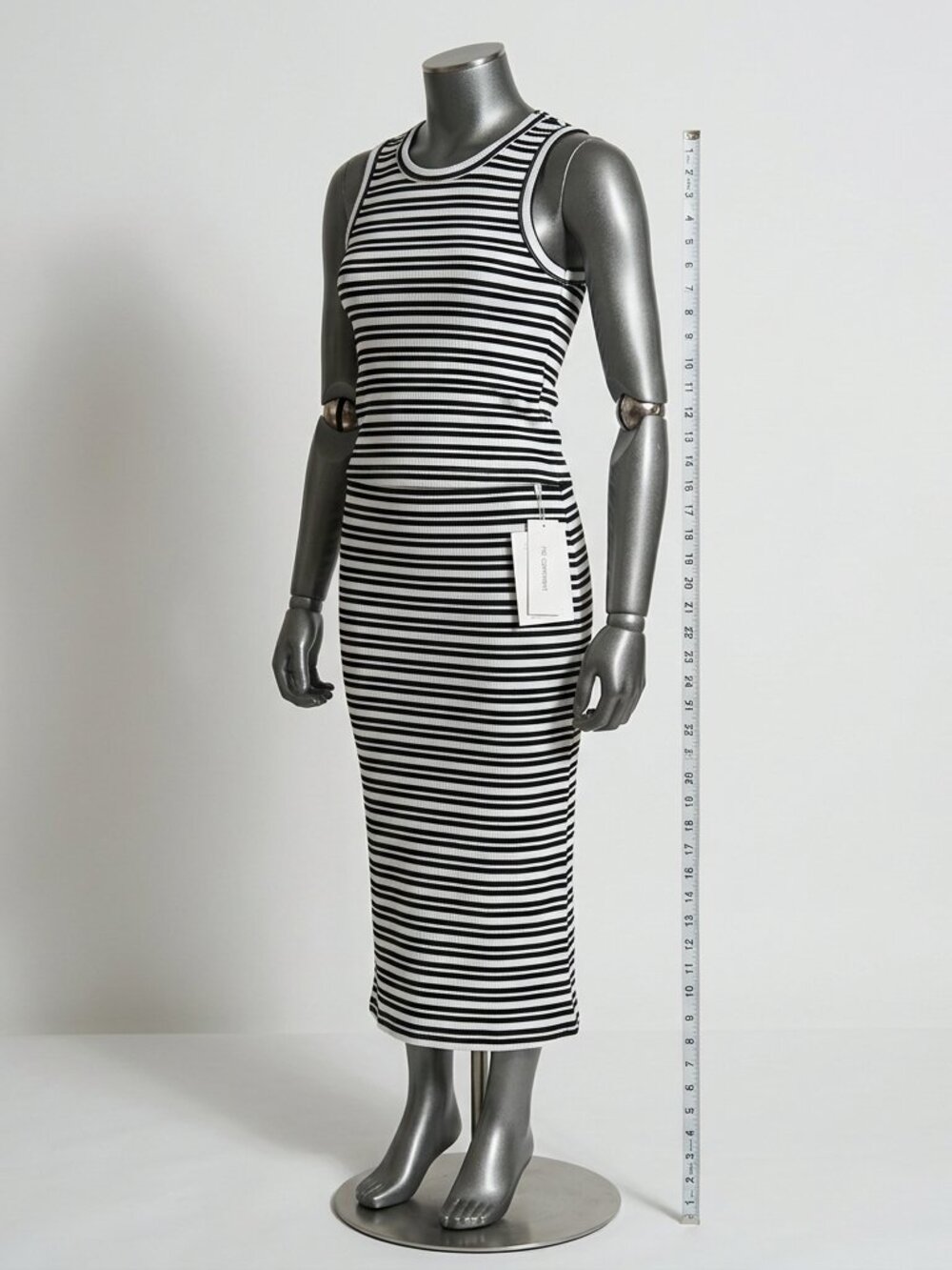 No Comment women's 2 Pieces Summer outfits Striped Print Sleeveless Crew neck L
